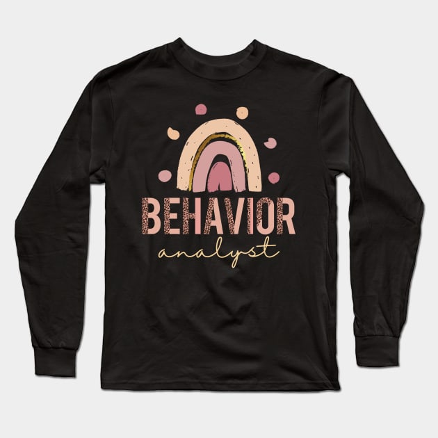 Behavior Analyst apparel or gift for every BA, BCBA or ABA Therapy student. Behavior Analyst appreciation gift Long Sleeve T-Shirt by The Mellow Cats Studio